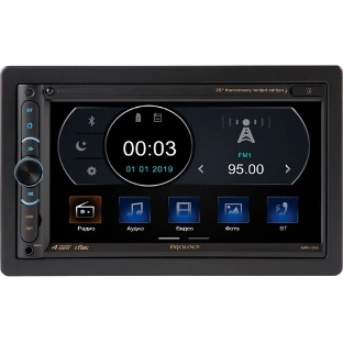 Автомагнитола Prology MPV-320, 2 DIN, 6.9", Bluetooth, USB Type-A, AUX, пульт ДУ