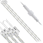 Светильник для растений светодиодный Uniel линейный ULY-P91-20W/SPFR/K IP65 AC220V CLEAR KIT03 1200мм. Спектр для фотосинтеза. В составе набора из 3-х штук.