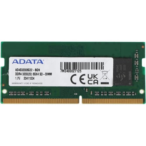 Оперативная память ADATA, DDR4, 8GB (1x8GB), 3200MHz, CL22, SO-DIMM, OEM