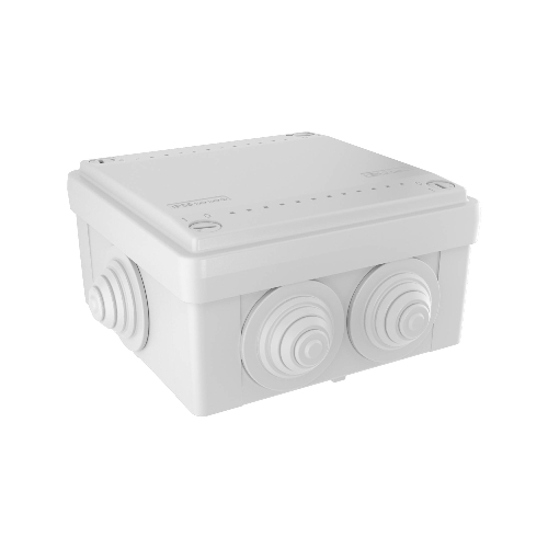 Коробка ответвительная DKC 53801 с 6 кабельными вводами д.25мм IP55 100х100х50мм