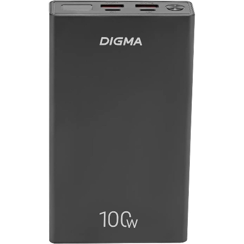Портативный аккумулятор Digma DGPD100WA 20000mAh QC3.0/PD3.0 100W 5A 2xUSB-A/2xUSB-C черный