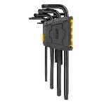Набор шестигранных ключей ";TORX"; удлиненных Deli DL234209H 9 шт Материал CR-V. Спецификация: T10,T15,T20,T25,T27,T30,T40,T45,T50, пластиковый держатель