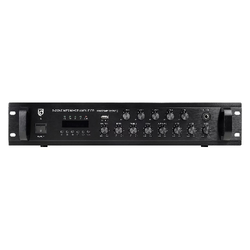 Микшер-усилитель Intrend ITMXAMP-350MTZ зональный, 5 зон. MP3, FM-тюнер, USB, Bluetooth, 3хMic/2хLine входы, 1хLine выход, 350 Вт, 4-16 Ом/100V, IR-пульт в комплекте