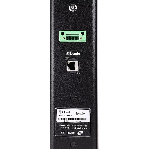 Звуковая колонна Intrend ITSPK-CL425PD-B активная 4x2,5", 60 Вт, вход DANTE, SPL 109dB, 106Hz18kHz, 120°х20° (HхV), вес 3.4 кг, черный, крепление в комплекте, (цена за 1шт., в упаковке 2 шт., продается парами)
