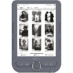 Электронная книга Digma Syne 6" E-ink HD Pearl 758x1024 600MHz 128Mb/4Gb/SD/microSDHC/подсветка дисплея темно-серый (в компл.:обложка)