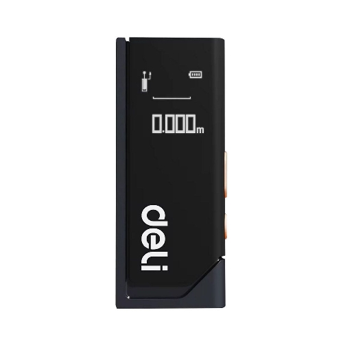 Лазерный дальномер Deli DL331150 Home Series черный; диапазон измерений 0,05~50м, точность измерения ±3мм, 370 мА·ч, OLED дисплей, Type-C, вес 48 грамм, эксклюзивный дизайн