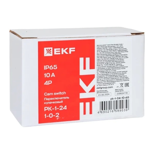 Переключатель кулачковый EKF ПК-1-24 (pk-1-24-10) 4П 10А "1-0-2"