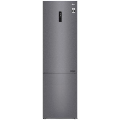 Холодильник LG GA-B509CLSL графитовый двухкамерный 277/107л морозилка снизу, No Frost