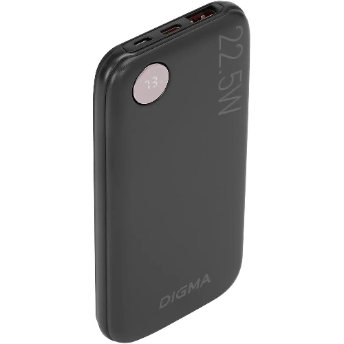 Портативный аккумулятор Digma DGPF10B 10000mAh QC3.0/PD3.0 22.5W 3A USB-A/USB-C черный