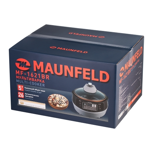 Мультиварка Maunfeld MF-1621BR коричневый/бежевый/черный, 5 л, 1600 Вт, сенсорное, 30 программ