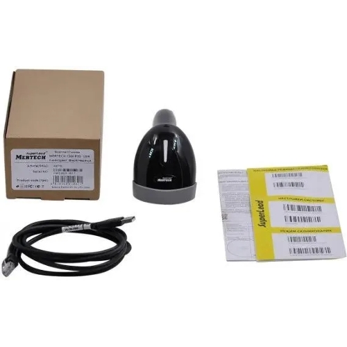 Сканер штрих-кода ручной Mertech 1300 P2D 1D/2D имидж, проводной, 100 скан/сек, USB-HID; USB-COM - эмуляция, черный