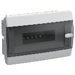Корпус пластиковый IEK UNION Compact UIC-KP12-V-12-41-K01 ЩРВ-П-12 IP41 черная прозрачная дверь