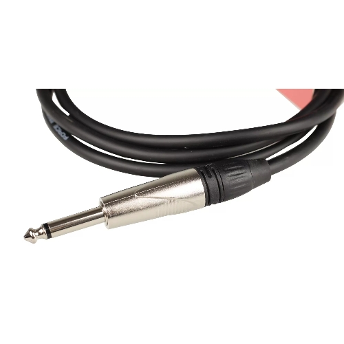 Кабель гитарный FORCE FGC-09/1.51/4" TS Jack - 1/4" TS Jack, высококачественный, малошумящий с проводниками из безкислородной меди OFC, диаметр 6 мм, профессиональные металлические разъемы, длина 1,5 м