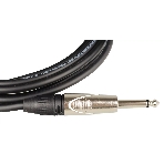 Кабель гитарный FORCE FGC-09/31/4" TS Jack - 1/4" TS Jack, высококачественный, малошумящий с проводниками из безкислородной меди OFC, диаметр 6 мм, профессиональные металлические разъемы, длина 3 м, цвет черный