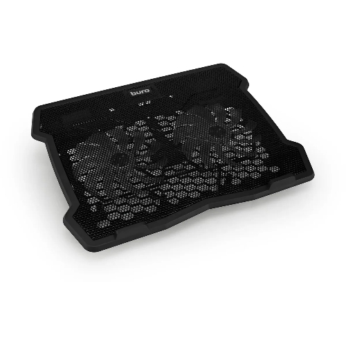 Подставка для ноутбука Buro 15"335x265x22мм 74.35дБ 1xUSB 2x 140ммFAN 480г металлическая сетка/пластик черный