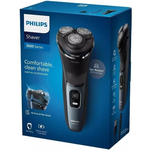Бритва электрическая Philips S3144/00 черный/синий