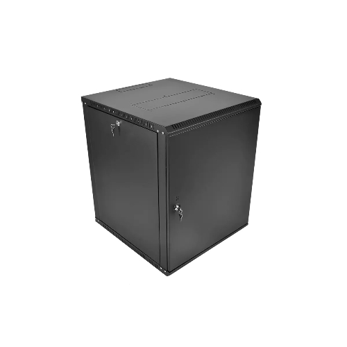 Шкаф телекоммуникационный настенный разборный ЦМО ЭКОНОМ 12U (600 x 350) дверь металл, черный (ШРН-Э-12.350.1-9005)