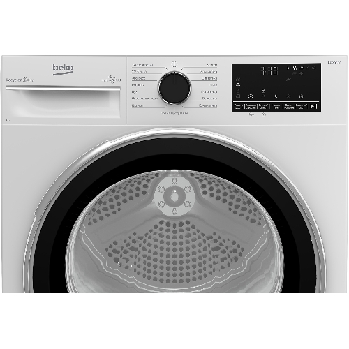 Сушильная машина Beko B3T47238 белый, 7 кг, сушка - тепловой насос, программ - 15, 59.7 x 84.6 x 54.3 см