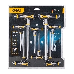 Набор шестигранных ключей с шаром Deli DL233208 8 шт. Материал: CR-V. Спецификация: 2x75 мм/2,5x75 мм/3x100 мм/4x100 мм/5x150 мм/6x150 мм/8x200 мм/10x200 мм Удобная рукоять.