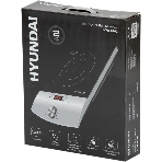 Плита настольная электрическая Hyundai HYC-0102 серебристый/черный, 2 кВт, индукция, конфорки - 1, стеклокерамика, поворотные переключатели, сенсорнастольная электрическая Hyundai HYC-0102 серебристый/черный стеклокерамика