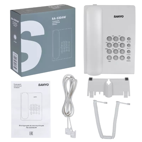 Телефон проводной SANYO RA-S204W белый