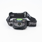 Фонарь налобный Gauss GFL405 черный 3Вт лам.:светодиодный (GF405)