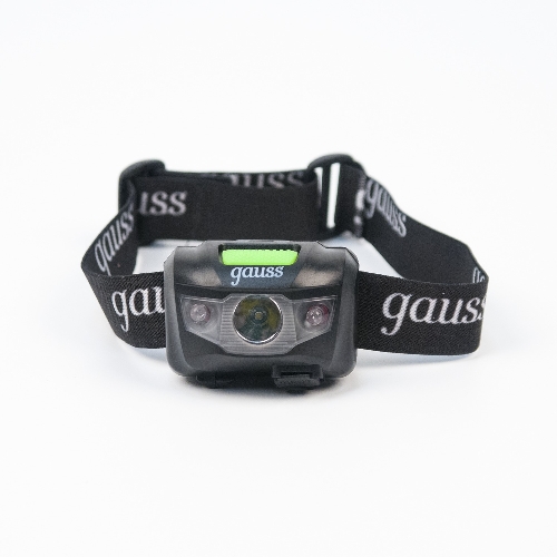 Фонарь налобный Gauss GFL405 черный 3Вт лам.:светодиодный (GF405)