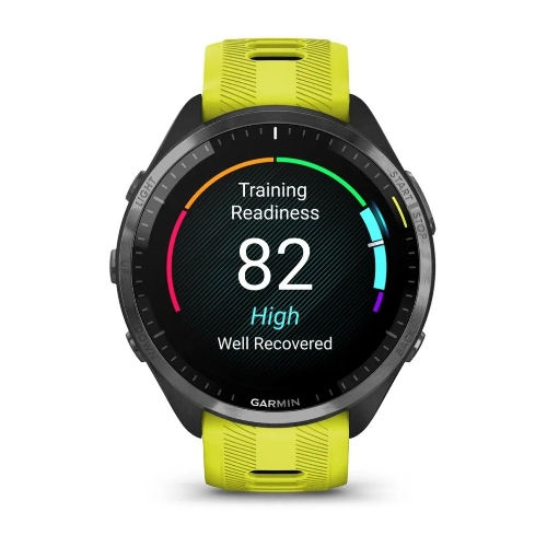 Умные часы Garmin Forerunner 965, 1.4" AMOLED, Wi-Fi, Bluetooth, NFC, GPS, 50м, черный / желто-черный