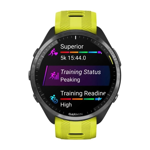 Умные часы Garmin Forerunner 965, 1.4" AMOLED, Wi-Fi, Bluetooth, NFC, GPS, 50м, черный / желто-черный