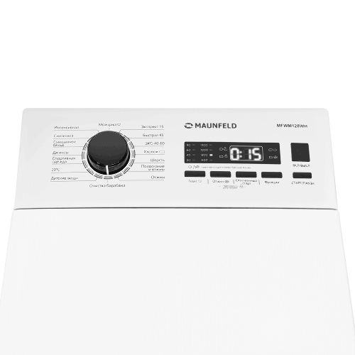 Стиральная машина Maunfeld MFWM128WH белый, загрузка вертикальная 7,5 кг, 1200 об/мин., класс: А+++
