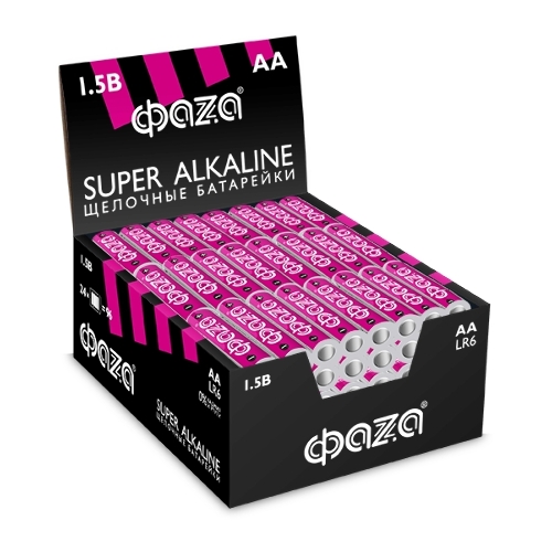 Элемент питания алкалиновый AA/LR6 1.2В Super Alkaline box-96 (уп.96шт) ФАZА 2854643