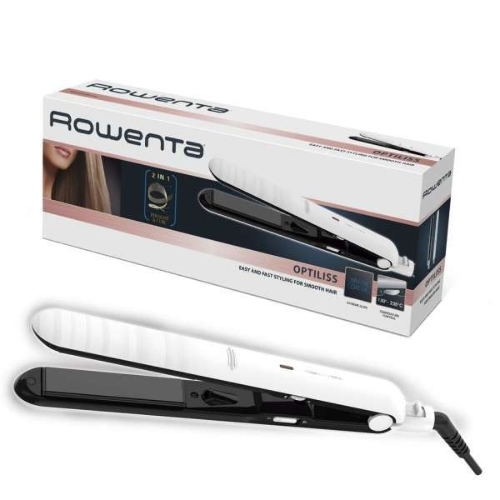 Выпрямитель для волос Rowenta Optiliss SF3210F0 белый/черный, 25 мм, 230 °C, 10 режимов