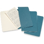 Блокнот Moleskine CAHIER JOURNAL CH013B44 Pocket 90x140 мм, обложка картон, 64 страниц, нелинованный, голубой (3 шт)