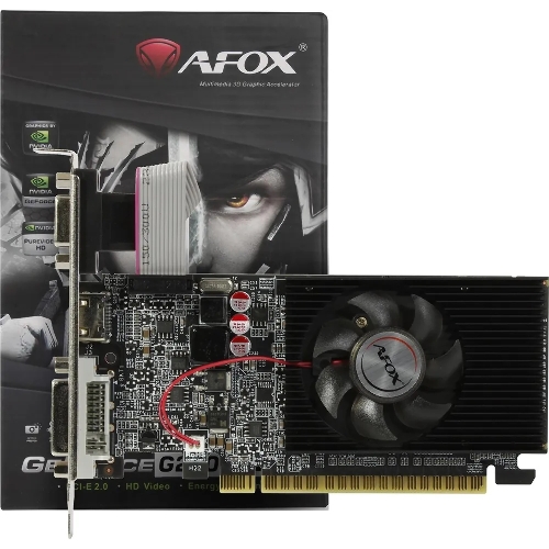 Видеокарта AFOX GeForce GT 210, 512 MB DDR3, 64 bit, HDMI, DVI-I, VGA, GPU 520 MHz