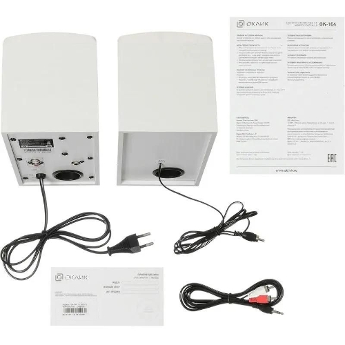 Акустическая система Oklick OK-164 2.0 белый 30Вт
