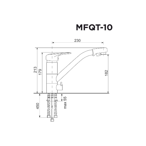 Кухонный смеситель Maunfeld MFQT-10W кремовый