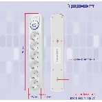 Сетевой фильтр Ippon BK-6-EU-3-10-W 3 м, 6 розеток, белый, коробка