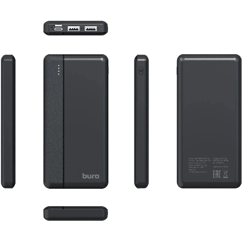 Портативный аккумулятор Buro BP10A 10000mAh 10W 2A 2xUSB-A черный