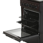 Плита газовая Cezaris ПГ 2150-11 коричневый, конфорок 4 шт, духовка 43 л, 51 см x 85 см x 55 см