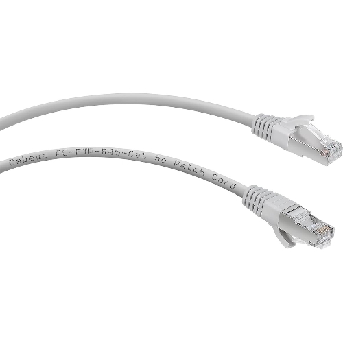 Экранированный патч-корд Cabeus, кат. 5е, экр., F/UTP, RJ45/RJ45, LSZH, AWG24, 5м, серый