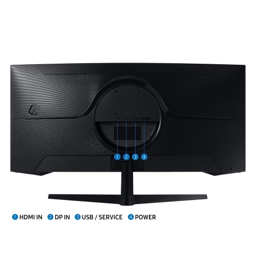 Монитор 34" Samsung Odyssey G5 C34G55TWWI VA 3440x1440, 165 Гц, 1 мс, 21:9, 250 кд/м2, 1xHDMI, 1xDP, изогнутый, черный