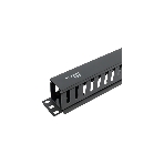 Кабельный органайзер EKF TERACOM PRO с крышкой 19" 1U пластиковый черный TRP-1CORF-PL-BK