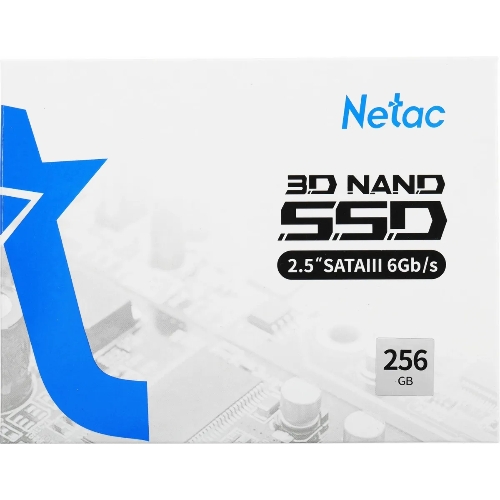 Накопитель SSD Netac N600S, 256Gb, SATA III, 2.5", R/W 540/490