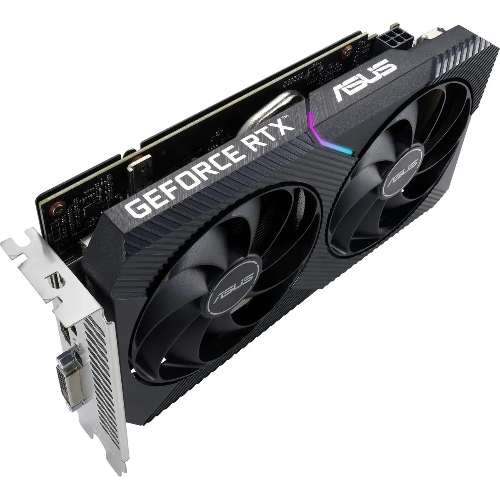 Видеокарта ASUS GeForce RTX 3050 Dual V2 OC Edition, 8 GB GDDR6, 128 bit, DVI-D, DisplayPort, HDMI, GPU 1552 MHz