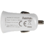 Комплект зарядное устройство Hama H-183266 2.4A для Apple кабель Apple Lightning белый