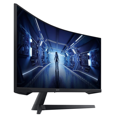Монитор 34" Samsung Odyssey G5 C34G55TWWI VA 3440x1440, 165 Гц, 1 мс, 21:9, 250 кд/м2, 1xHDMI, 1xDP, изогнутый, черный
