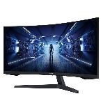 Монитор 34" Samsung Odyssey G5 C34G55TWWI VA 3440x1440, 165 Гц, 1 мс, 21:9, 250 кд/м2, 1xHDMI, 1xDP, изогнутый, черный