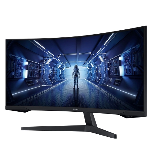 Монитор 34" Samsung Odyssey G5 C34G55TWWI VA 3440x1440, 165 Гц, 1 мс, 21:9, 250 кд/м2, 1xHDMI, 1xDP, изогнутый, черный