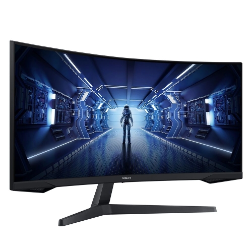 Монитор 34" Samsung Odyssey G5 C34G55TWWI VA 3440x1440, 165 Гц, 1 мс, 21:9, 250 кд/м2, 1xHDMI, 1xDP, изогнутый, черный