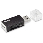 Кард-ридер Buro BU-CR-3104/черный/MMC/MS/MS Duo/MS Pro/RS-MMC/SD/SDHC/TF/mini-SD/USB 2.0/пластик